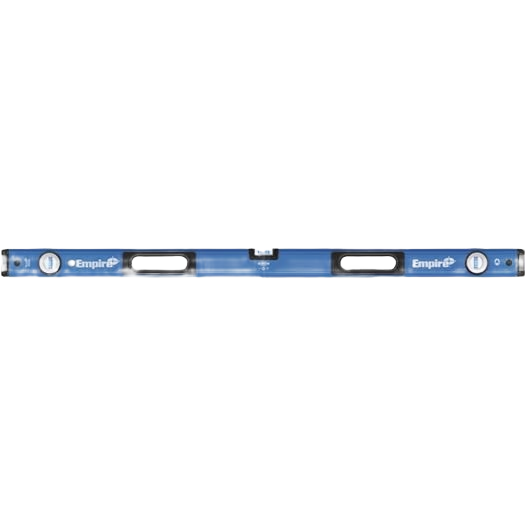 Blue magnetic box level with durable acrylic vials for precise alignment in woodworking and home improvement tools collections