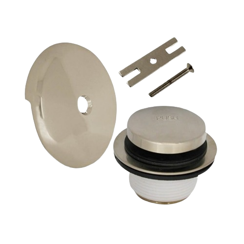 Brushed nickel tub drain trim kit with overflow parts for plumbing repair and home improvement projects under $100 collection