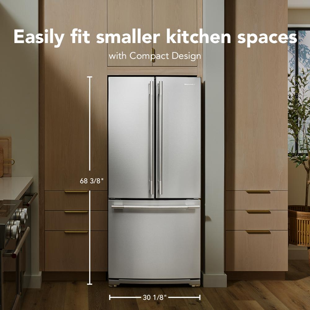 20 cu. Ft. 30-Inch Width Standard Depth French Door Refrigerator with PrintShield® Finish and Interior Dispense