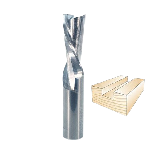 Spiral downcut router bit for clean woodworking cuts with reduced splintering in drill bits and tool accessories collections