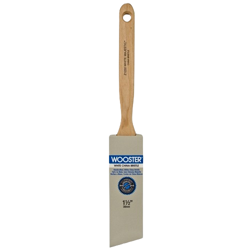 Angle paint brush with white China bristle and sealed maple wood handle for home improvement under $50 tools and supplies collection