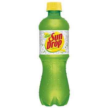 Green plastic bottle of citrus-flavored diet soda with yellow cap in drinks and food & beverage collections under $25