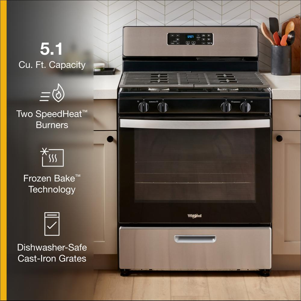 5.1 Cu. Ft. Freestanding Gas Range with Broiler Drawer