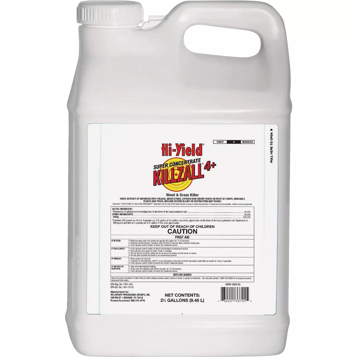 Hi-Yield Killzall 4+ 2-1/2 Gal. Super Concentrate Weed & Grass Killer