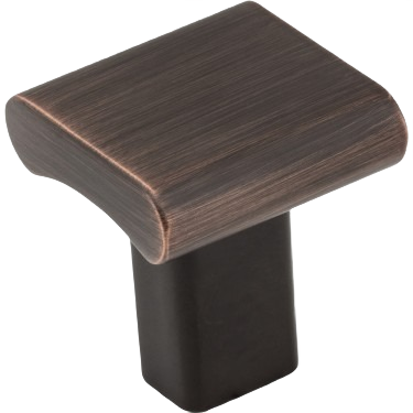 Square cabinet knob in brushed oil rubbed bronze finish for home improvement and furniture hardware collections under $50
