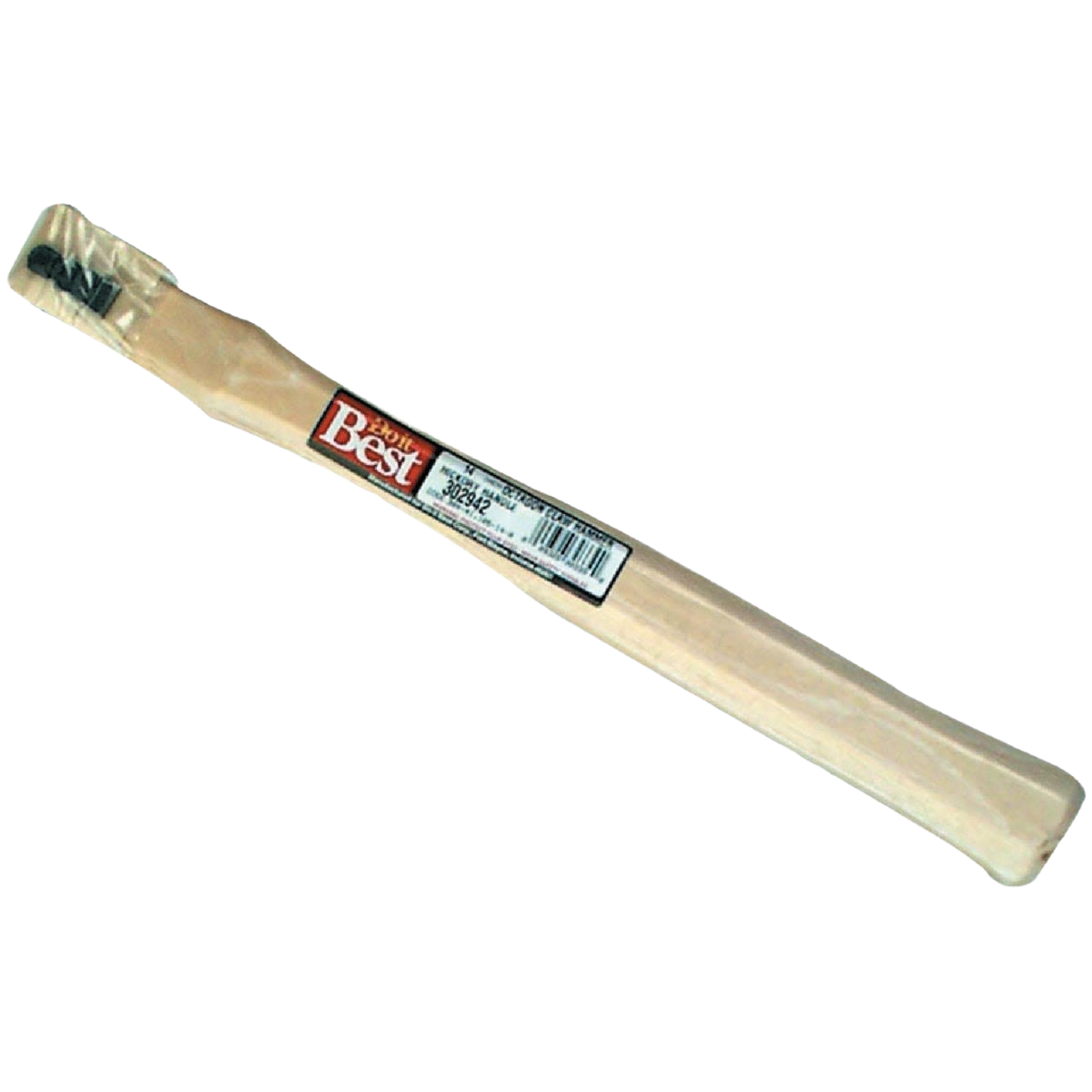 Straight octagon-shaped hickory hammer handle with Do it Best label for tools and home improvement use