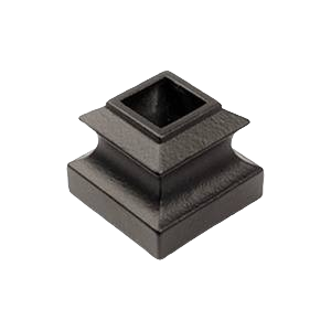 Stairtrends Aluminum Flat Shoe for 1/2 in. Square Baluster, Satin Black