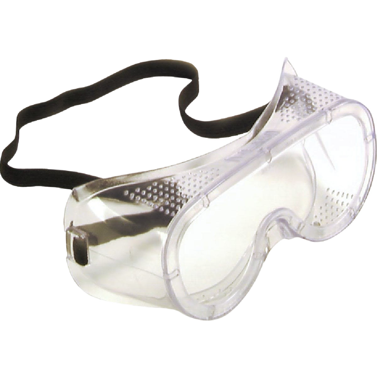 Clear ventilation safety goggles with adjustable black strap for protective eyewear in safety and hardware collections under $50