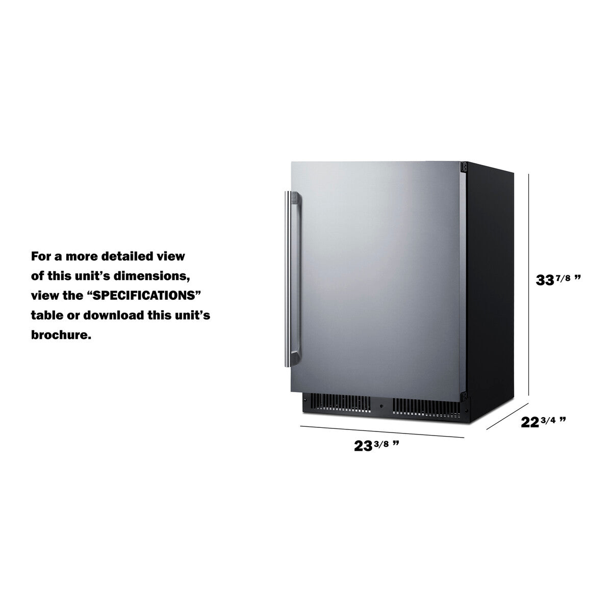 24" Wide Built-In All-Refrigerator