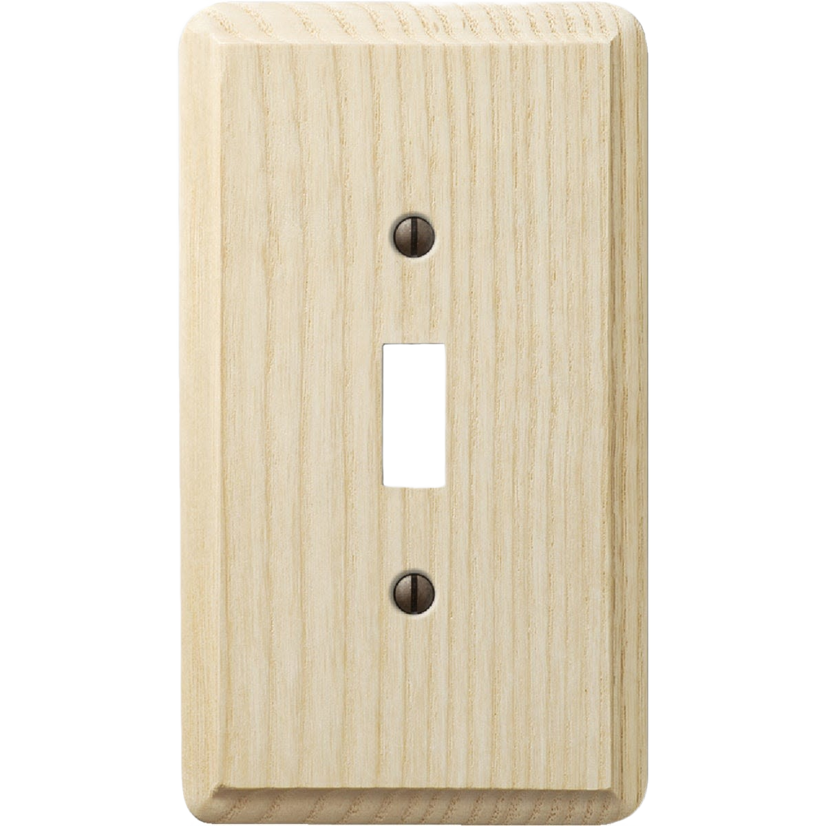 Unfinished ash wood 1-gang toggle switch wall plate for electrical outlets in home improvement collections under 50 dollars