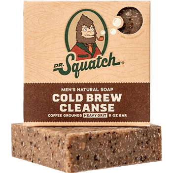 Natural exfoliating bar soap with coffee grounds and heavy grit for men's health and beauty under $50 collections