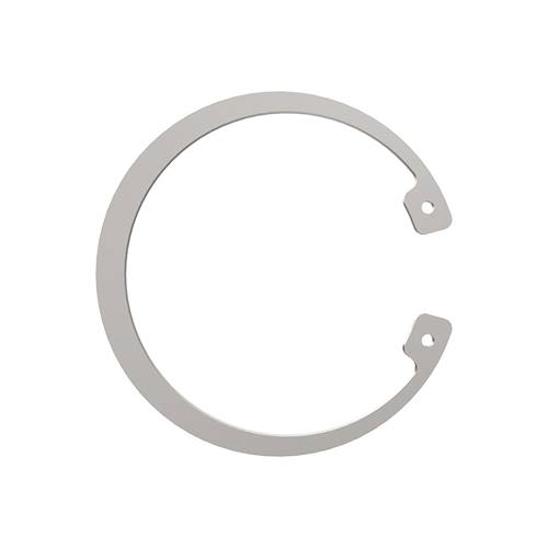 Metal internal snap ring with two holes for installation in John Deere parts and lubricants collections under $25