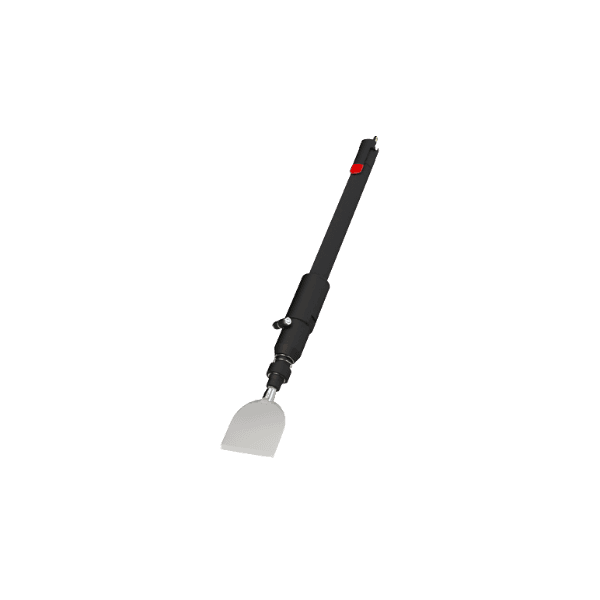 Steel chisel scaler with black ergonomic handle and flat blade, part of hand tools and woodworking tools rental equipment at Hartville Hardware for home improvement.