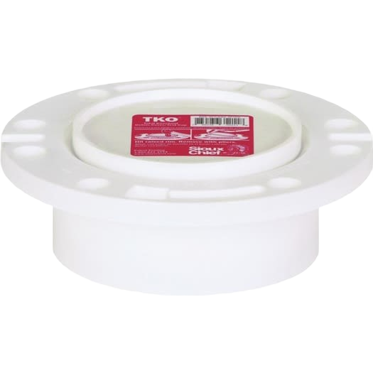 Sioux Chief 3" Hub/Inside 4" Schedule 40 DWV PVC Closet Flange