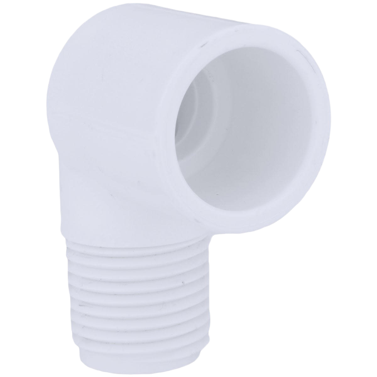 White PVC 90 degree street elbow with slip and male ends for plumbing in Pipes & Fittings and Home Improvement collections