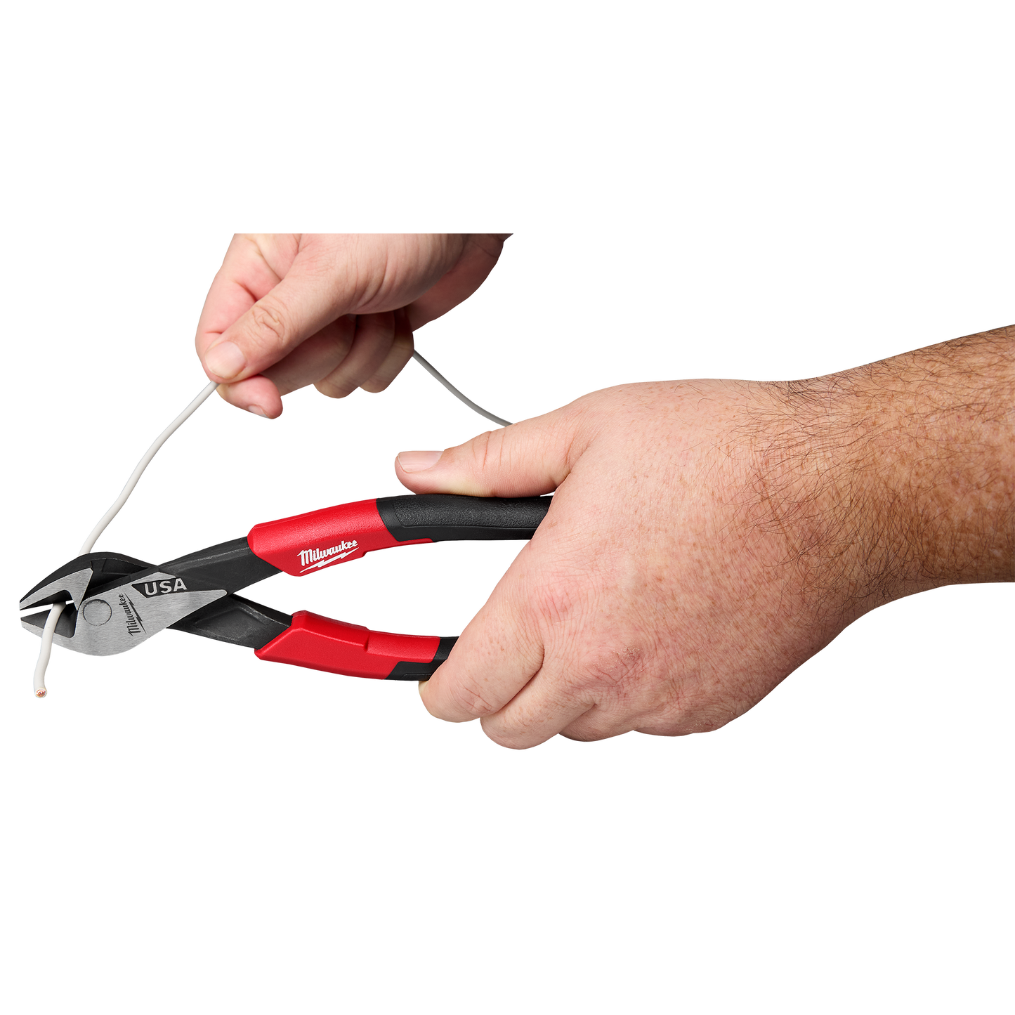 Milwaukee 8" Angled Head Diagonal Comfort Grip Cutting Pliers (USA)