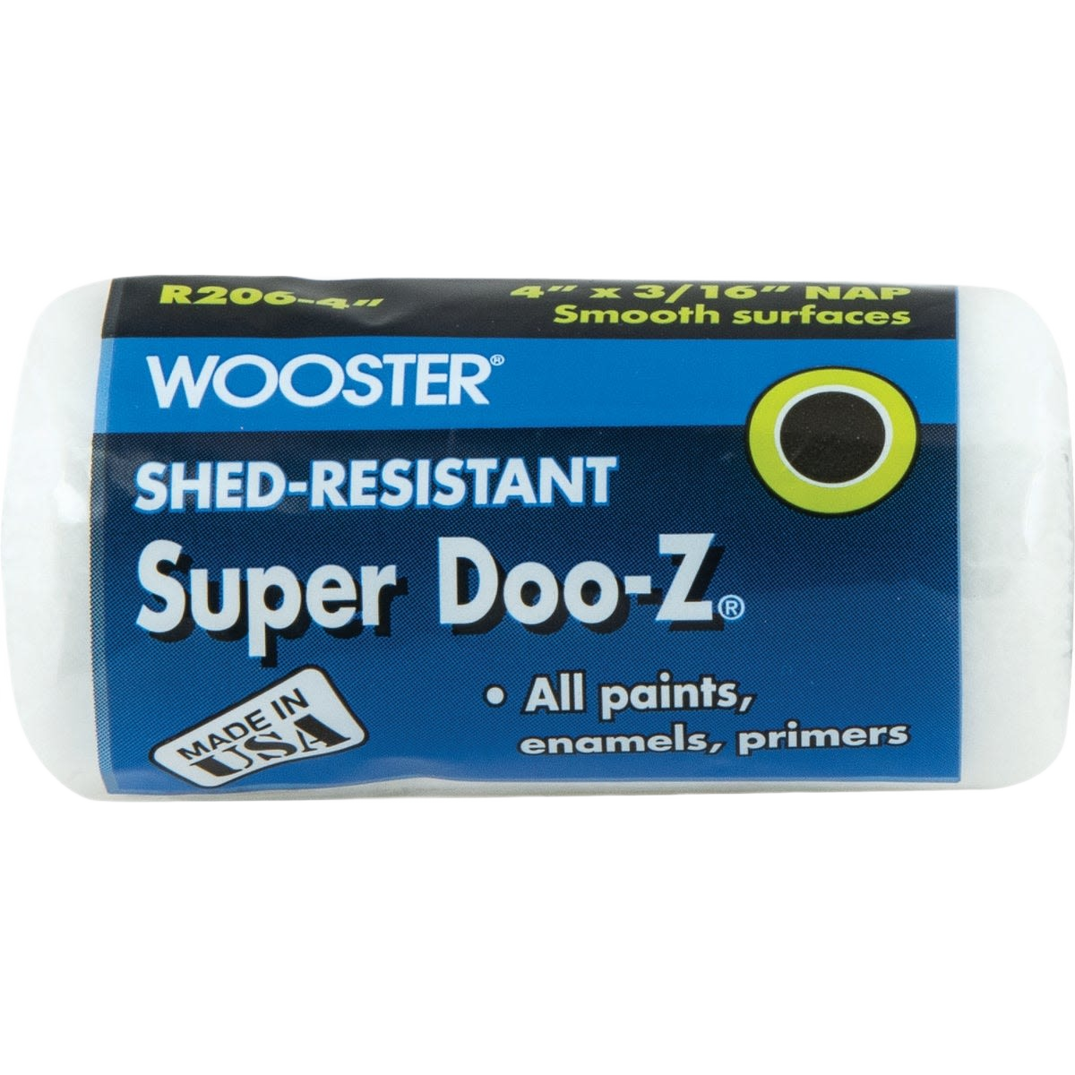 White woven fabric paint roller cover designed for smooth surface painting in paint rollers and supplies collections under $50