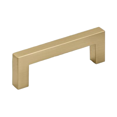 Champagne bronze 3-inch center cabinet pull with modern square design for hardware and home improvement projects