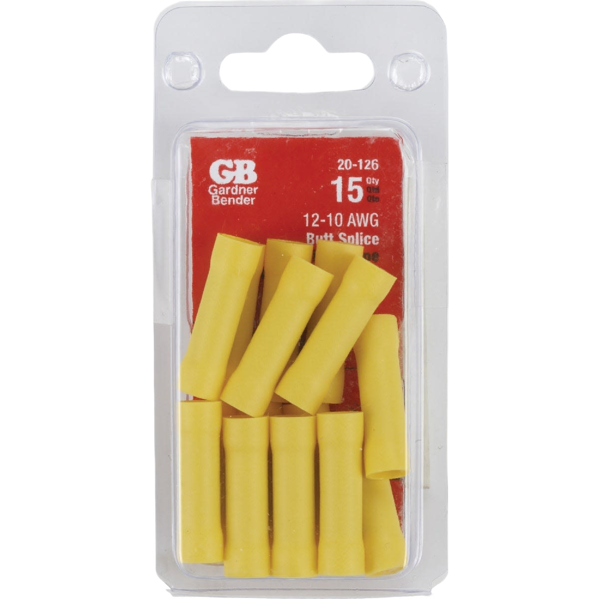 Pack of yellow insulated butt splice connectors for 12 to 10 AWG wires in home improvement projects