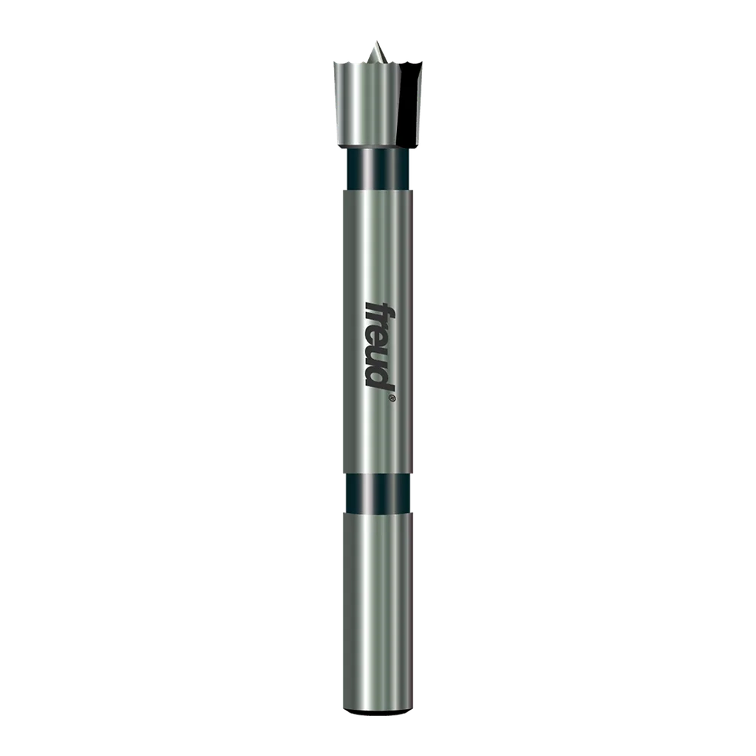 Silver metal Forstner drill bit with serrated edge for smooth wood cutting in tool accessories and drill bits collections