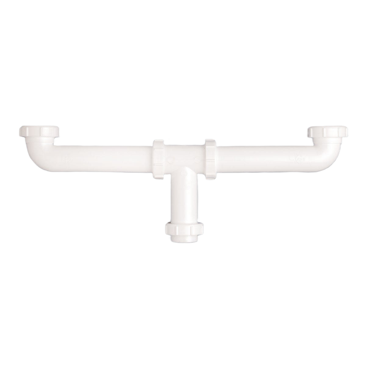 White plastic center outlet waste pipe with slip-joint fittings for plumbing repair and drain accessories under $50 collection