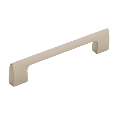 Satin nickel cabinet pull with sleek modern design for furniture hardware and home improvement projects