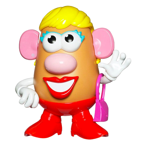 Vintage-inspired Playskool Mrs. Potato Head toy with removable parts for imaginative pretend play in Toys & Games collection