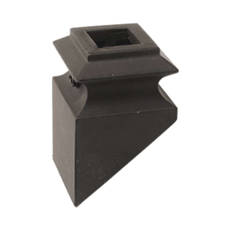 Stairtrends Aluminum Rake Shoe for 1/2 in. Square Balusters, Satin Black
