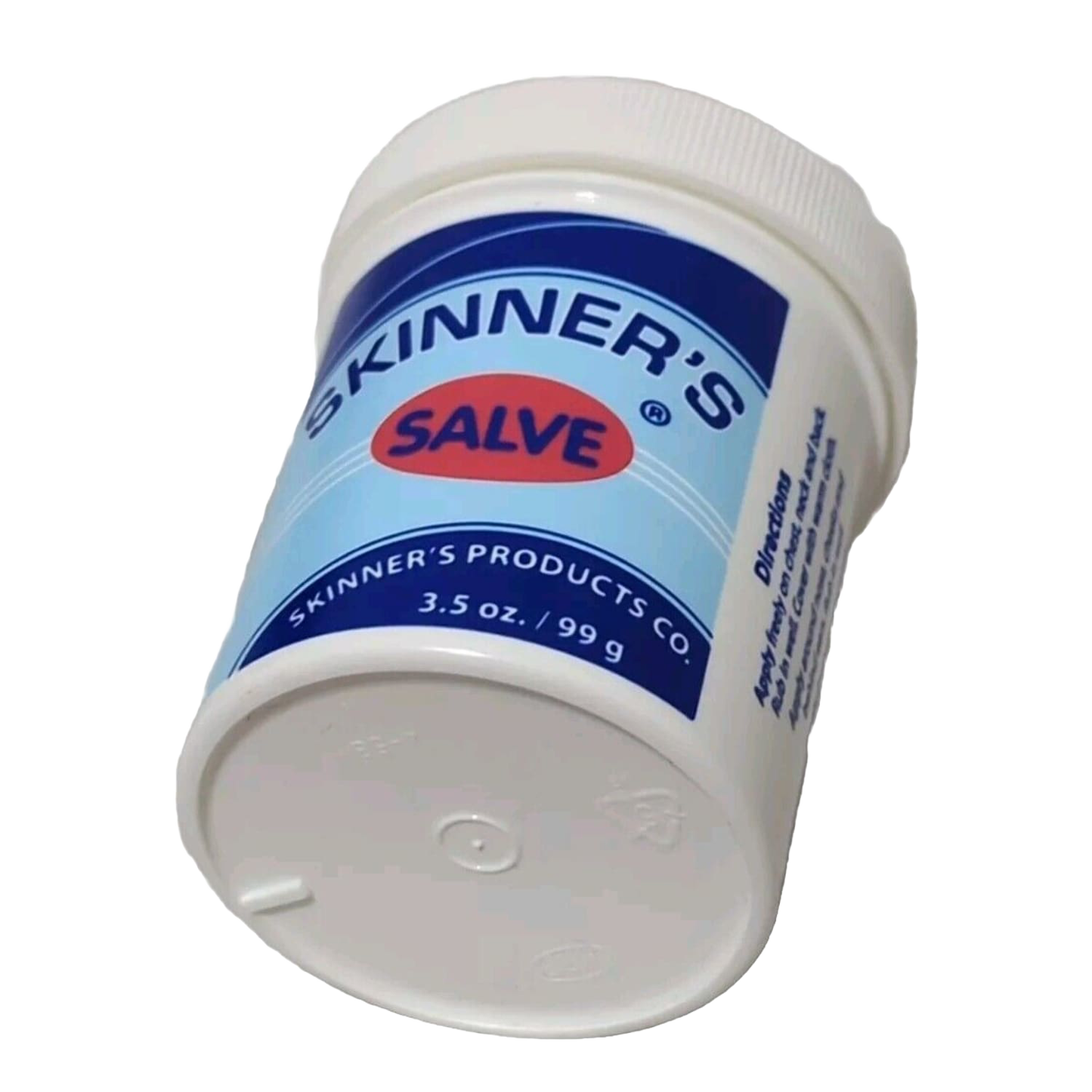 White plastic jar of Skinner's salve with blue and orange label for health and beauty under $50 collection