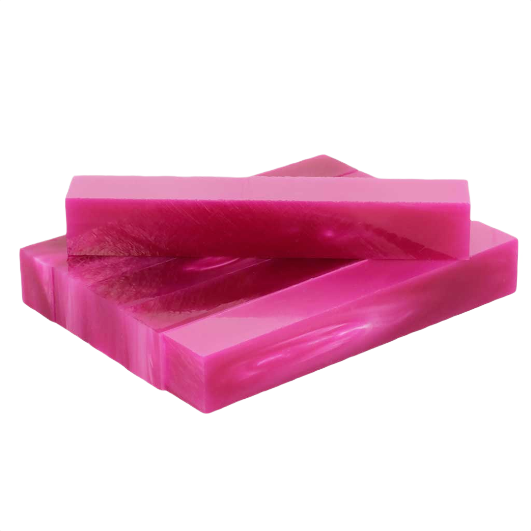Set of vibrant pink acrylic pen blanks with smooth finish for woodworking tool accessories and turning projects under $50 collection