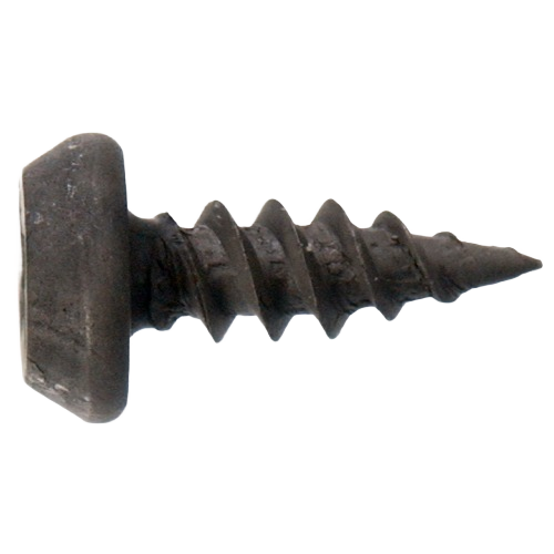 Black hex washer head self-drilling screw designed for fast, secure fastening in hardware and home improvement projects