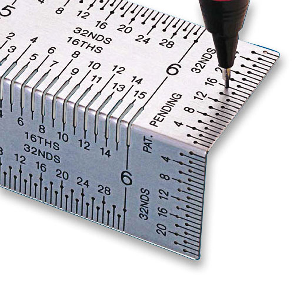 Metal bend rule with precise inch and fractional measurements for accurate marking in home improvement projects
