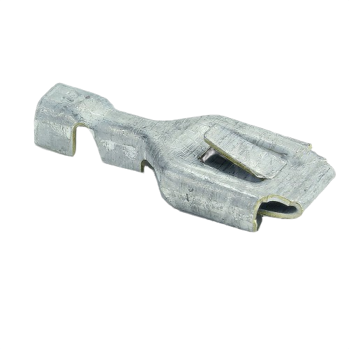Metal electrical connector terminal designed for wiring connections in tools and home improvement projects