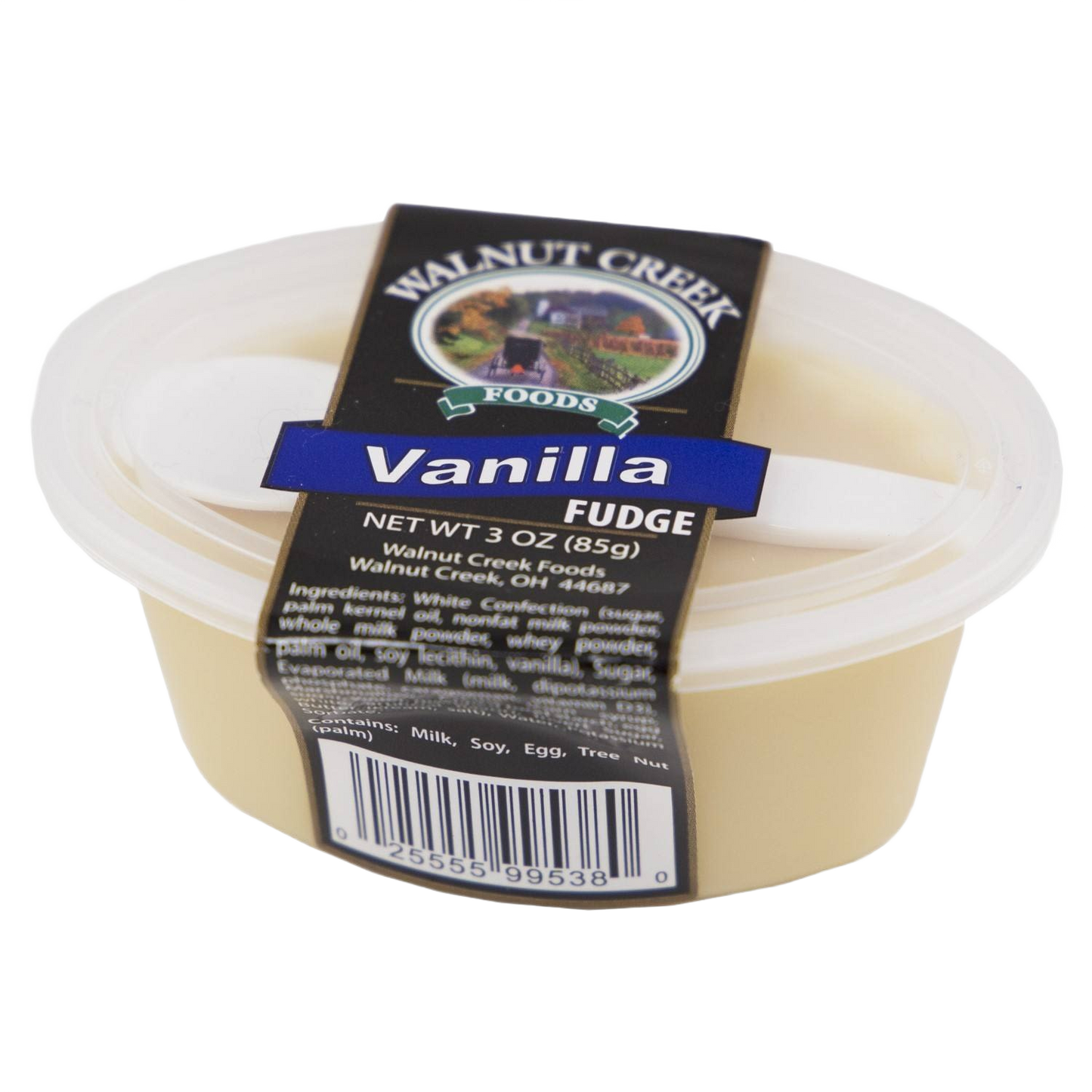 Small cup of creamy vanilla fudge in plastic container from chocolates and candies under $50 collection