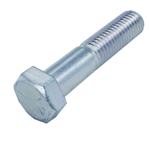 Metal hex cap screw with partially threaded shank for tools and home improvement projects