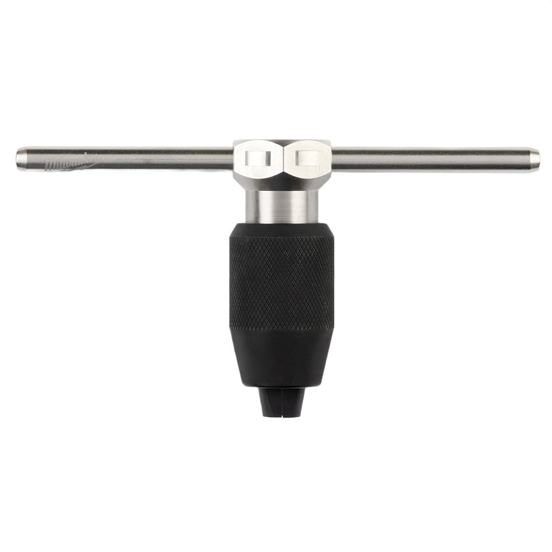 Metal tap collet with knurled grip and T-handle bar for versatile threading in tool accessories collections under 100