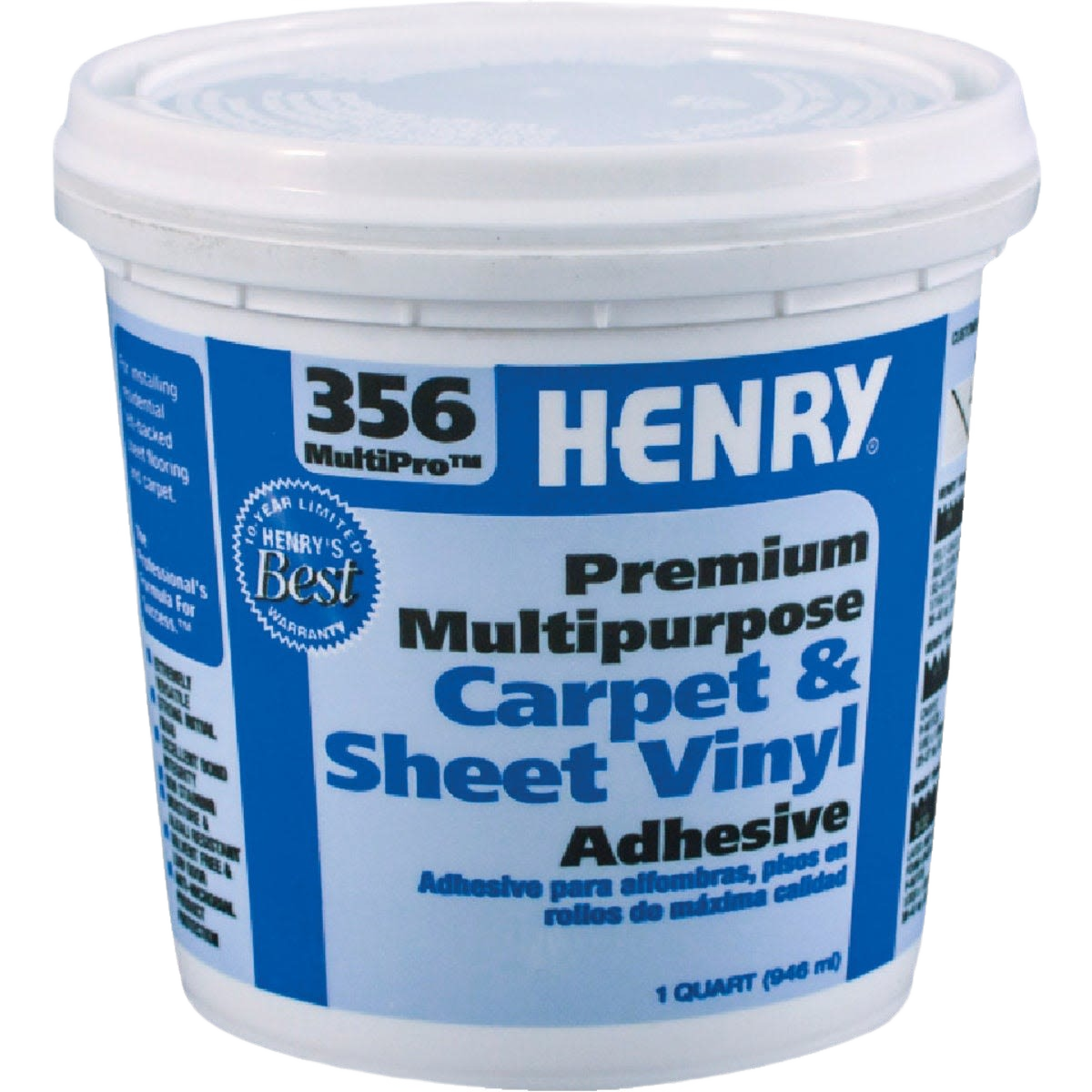 1-quart container of multipurpose carpet and vinyl adhesive for flooring installation in home improvement and flooring tools collections