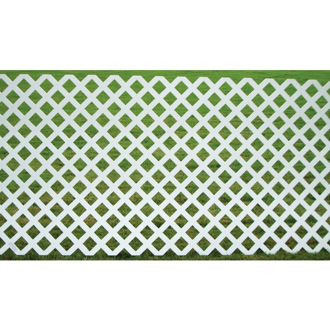 White Vinyl 4 ft. x 8 ft. Regular Lattice Panel