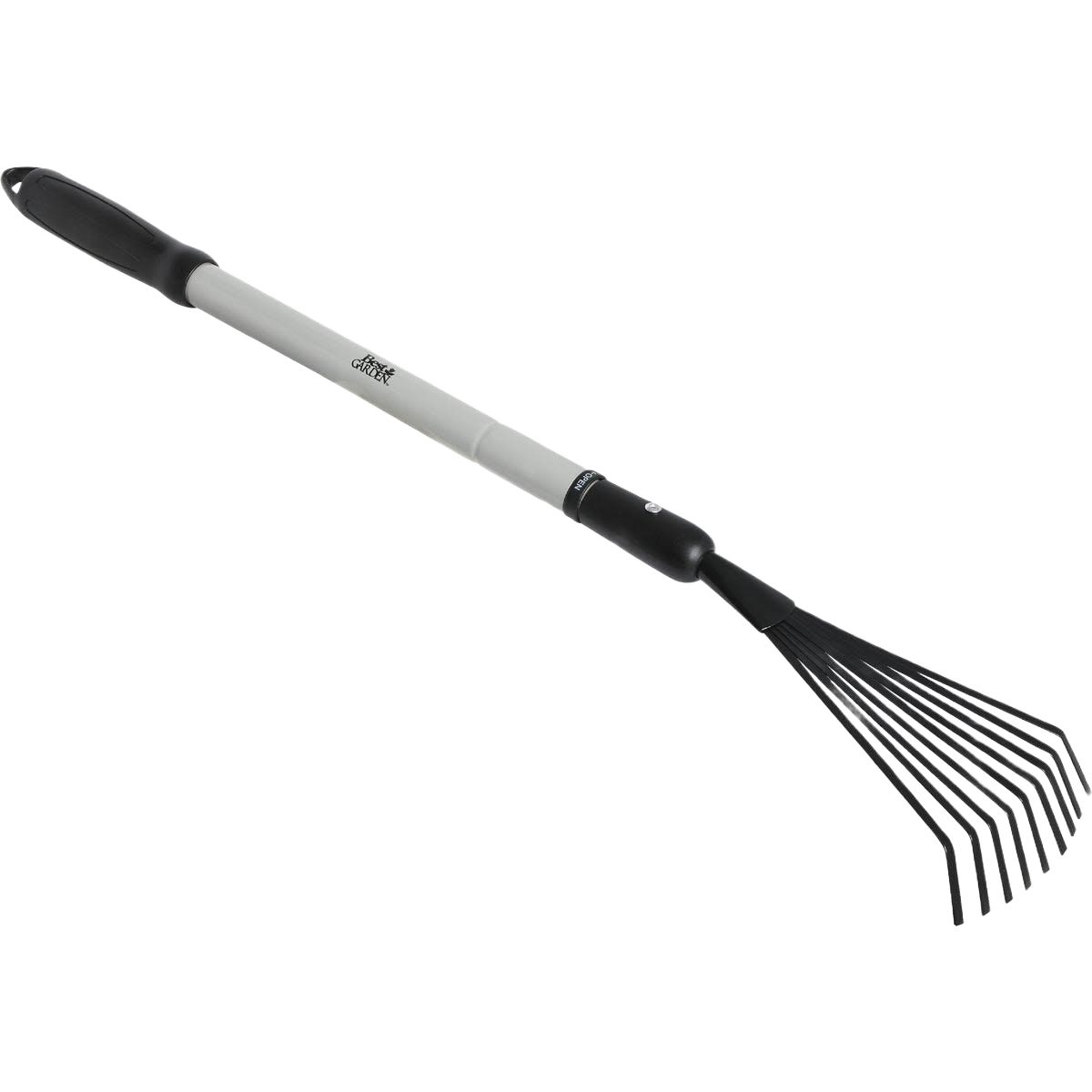 Extendable steel shrub rake with black handle grips for gardening and lawn care tools under $50 collections