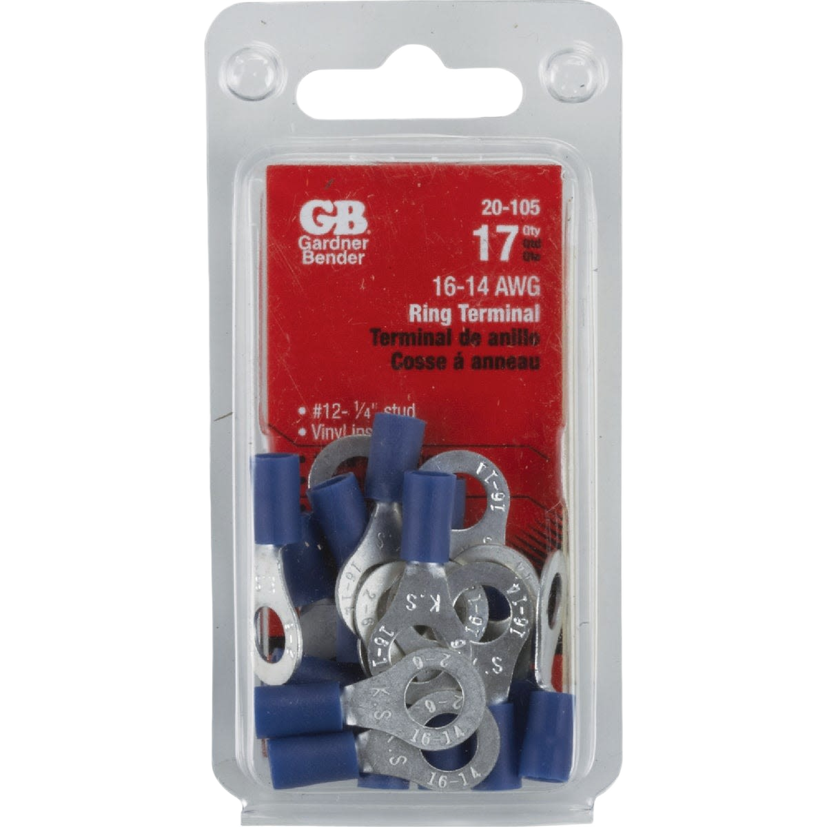 Pack of vinyl-insulated ring terminals for electrical connections in under $50 home improvement tools collection