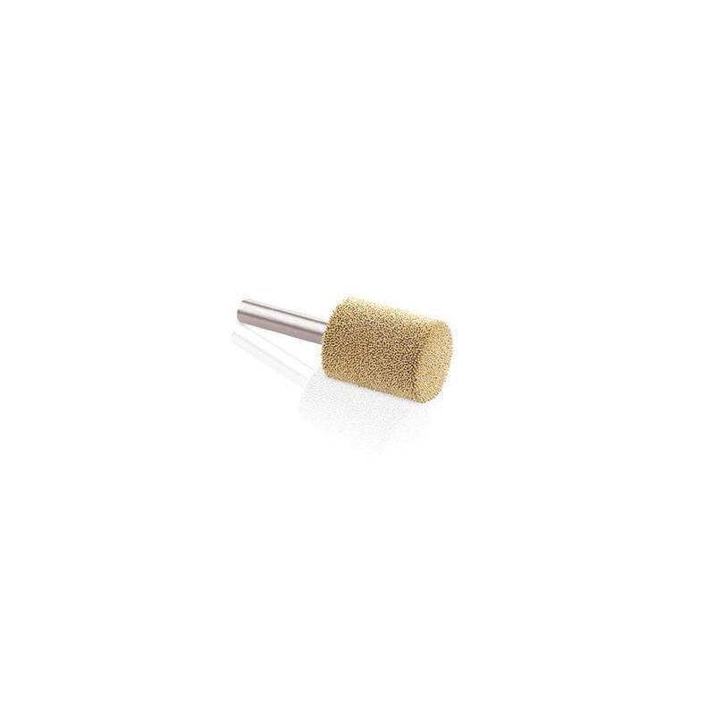 Fine cylinder-shaped rotary burr with 1/4-inch shaft for precision metal and wood shaping tools and home improvement