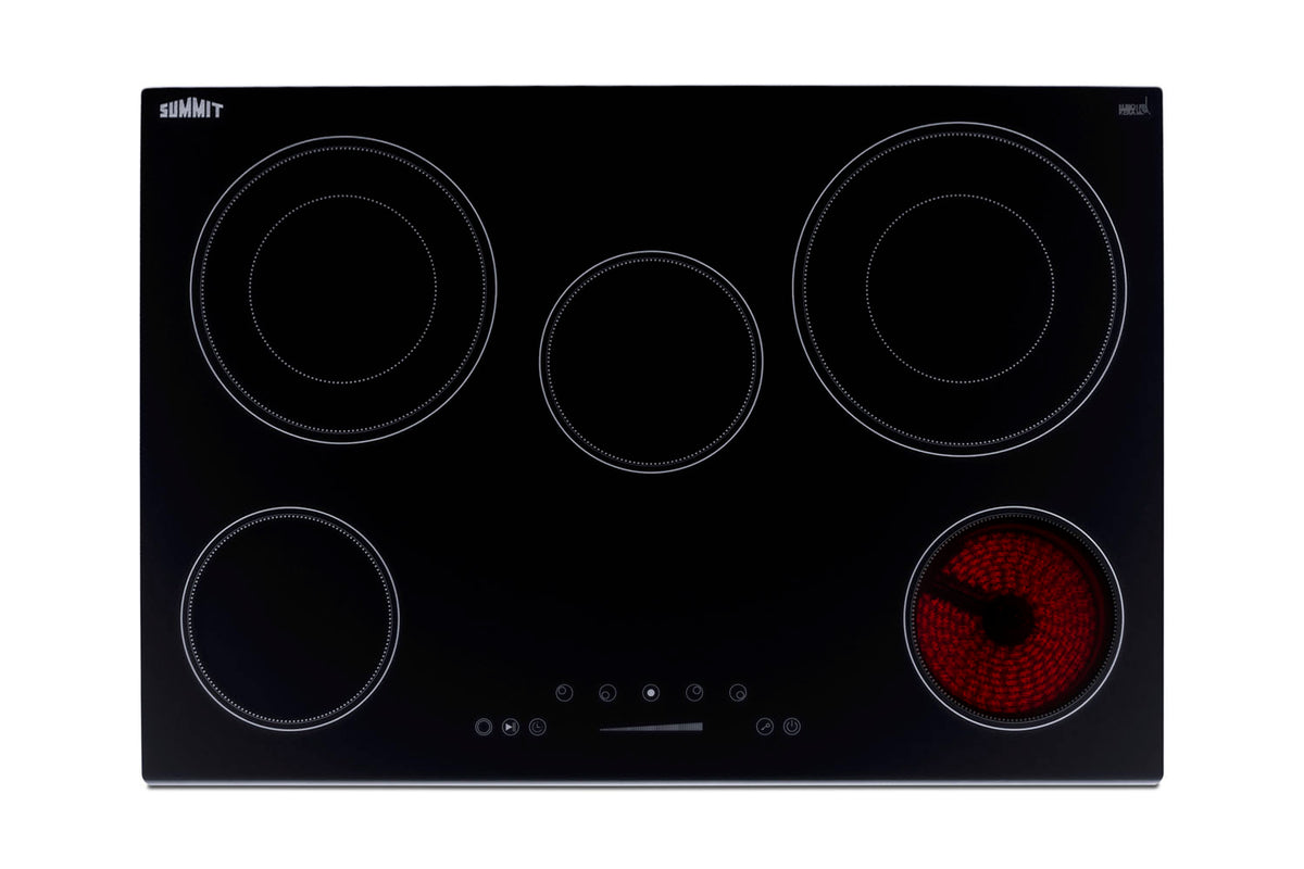30" Wide 208-240V 5-Burner Radiant Cooktop