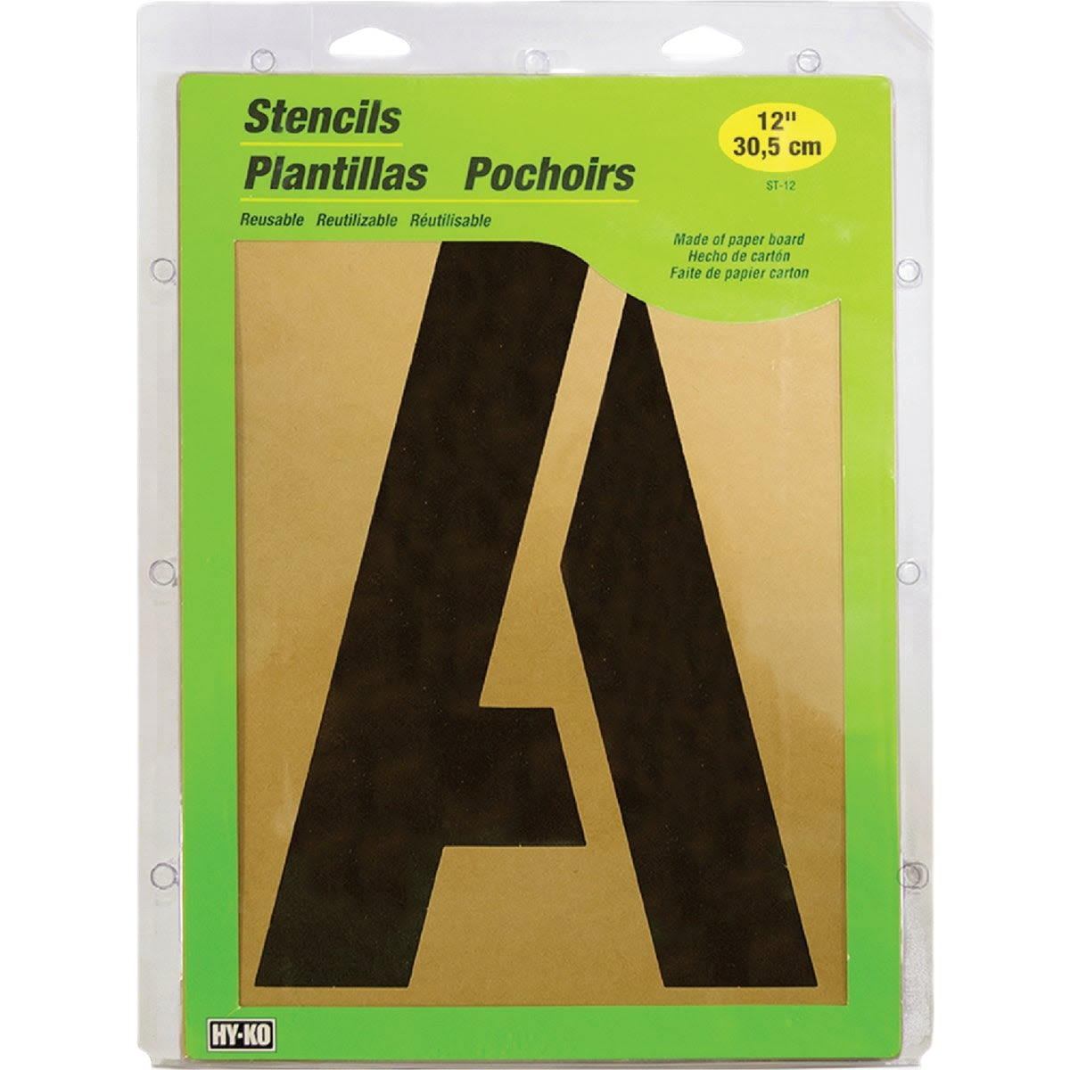 12-inch reusable paper board stencil featuring the letter A for home improvement tools in hardware collections