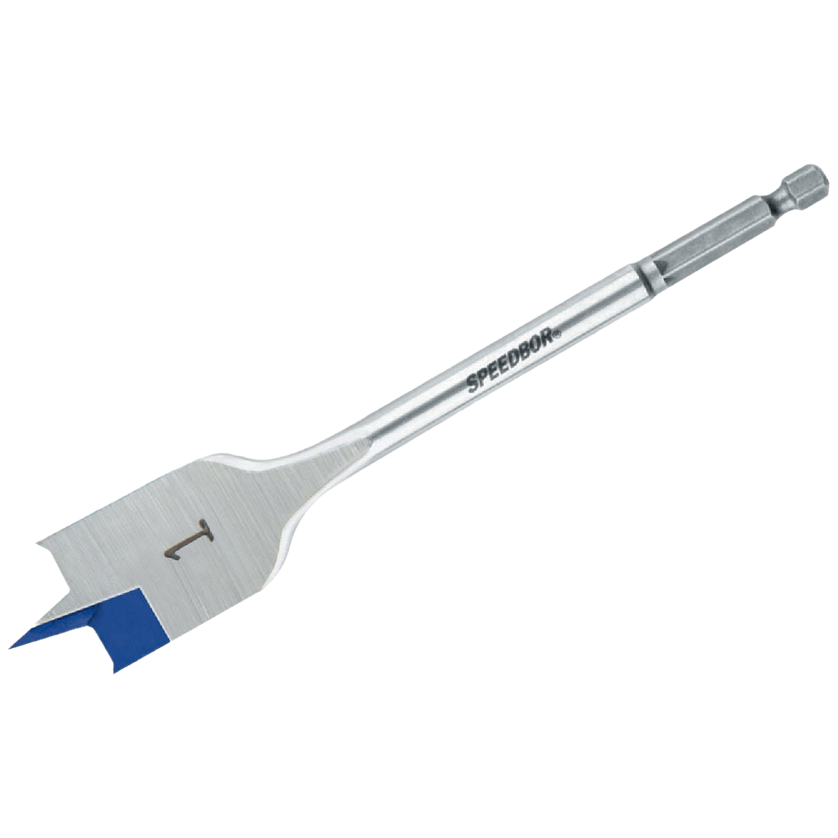 6-inch spade drill bit with blue groove tip for efficient wood boring in Tool Accessories and Drill Bits collections under $50