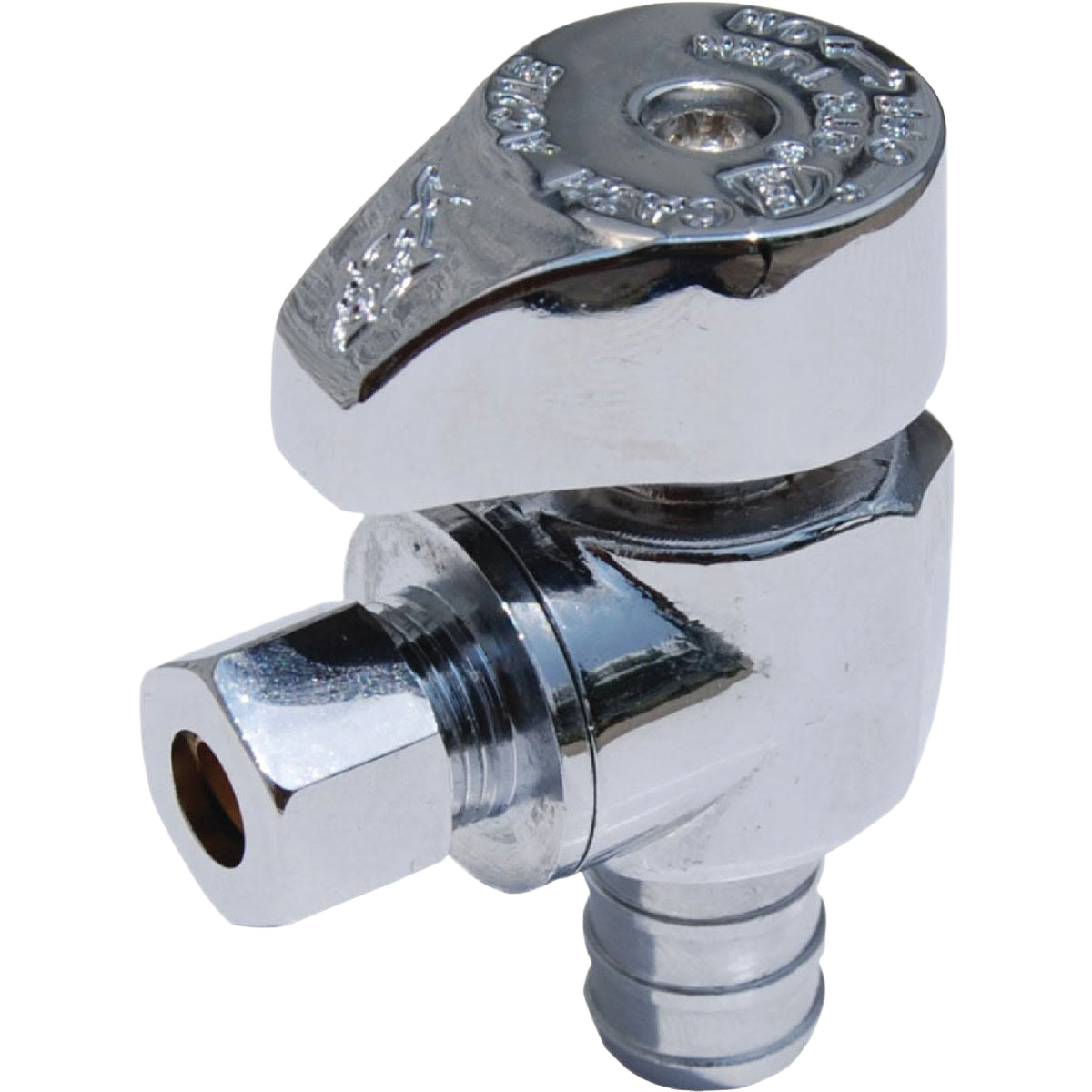 Chrome finished quarter turn stop valve with brass compression fitting for plumbing and pipes under 50 home improvement