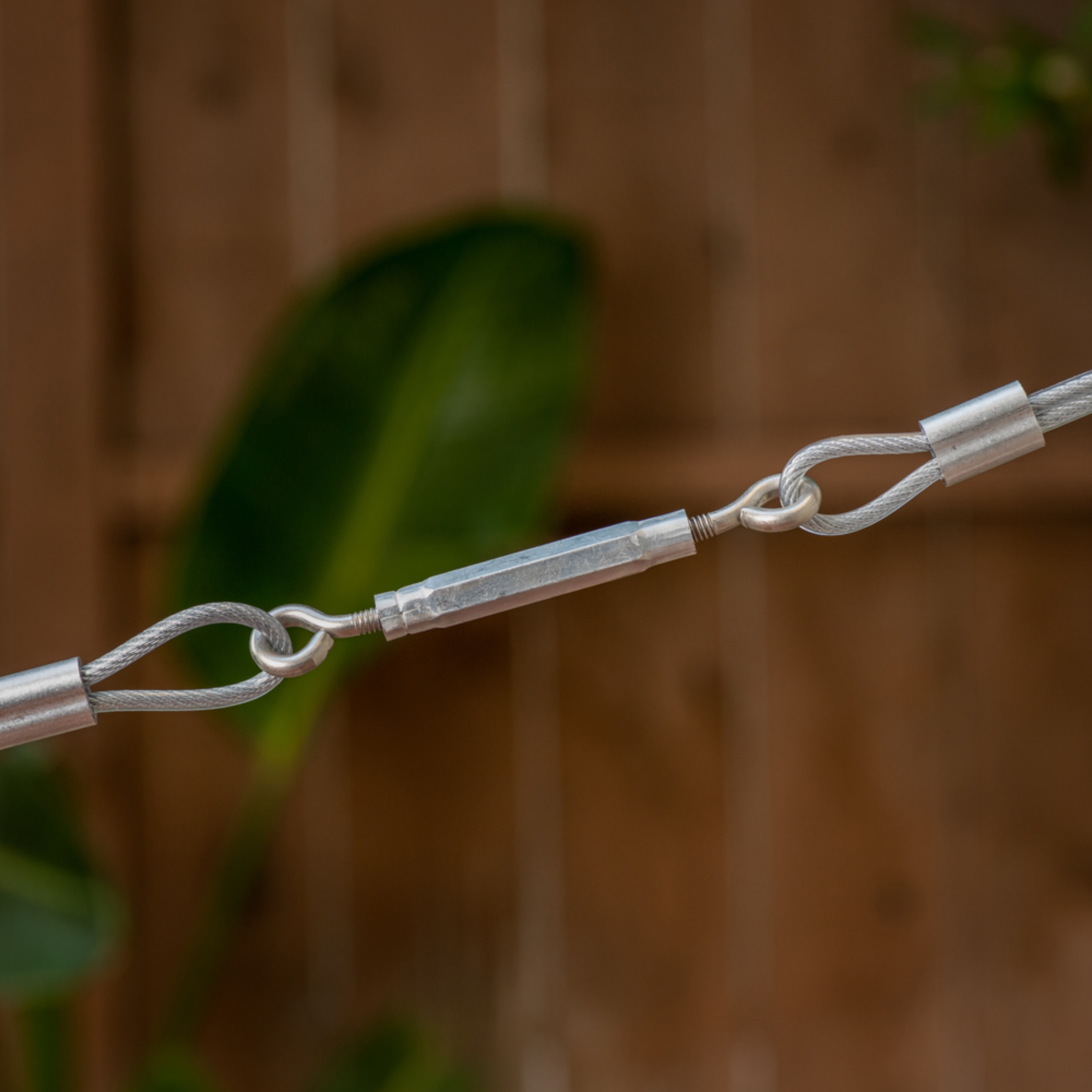 Stainless steel eye and eye turnbuckle connecting cable ends for tightening in hardware and fasteners collection