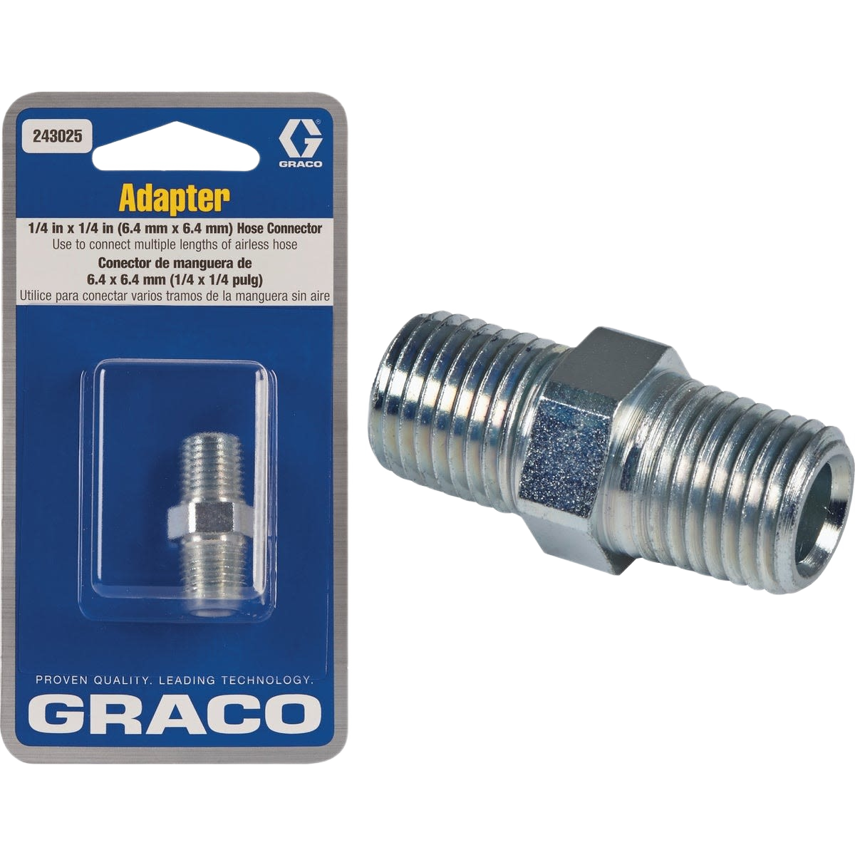 Metal hose connector adapter for airless paint sprayers, suitable for extending hose length in home improvement tools collection