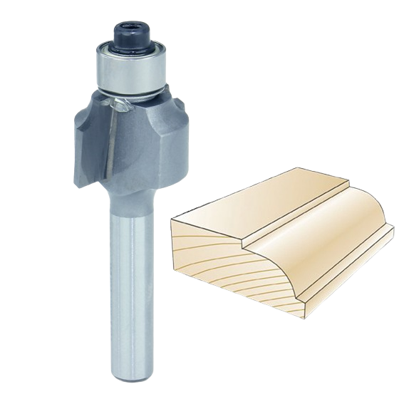 Carbide-tipped beading router bit with bearing guide for woodworking edges in tool accessories under $50 collection