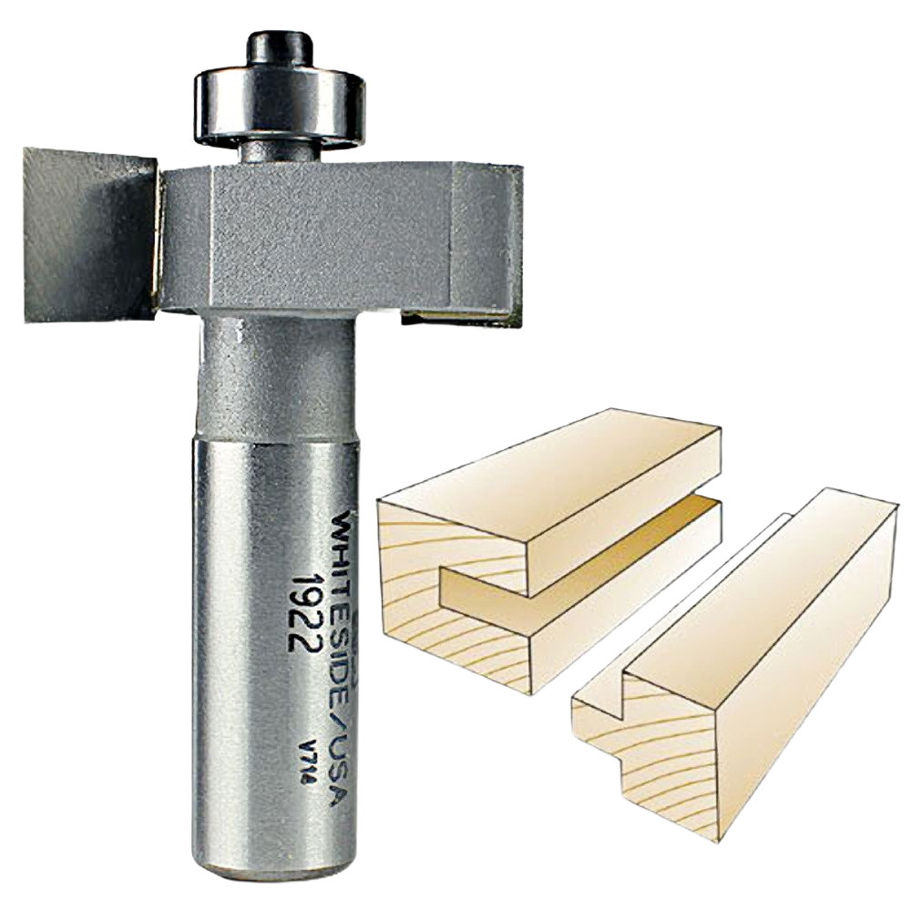 Carbide-tipped slotting and rabbeting router bit with bearing guide for woodworking and power tool accessories under $50 collection
