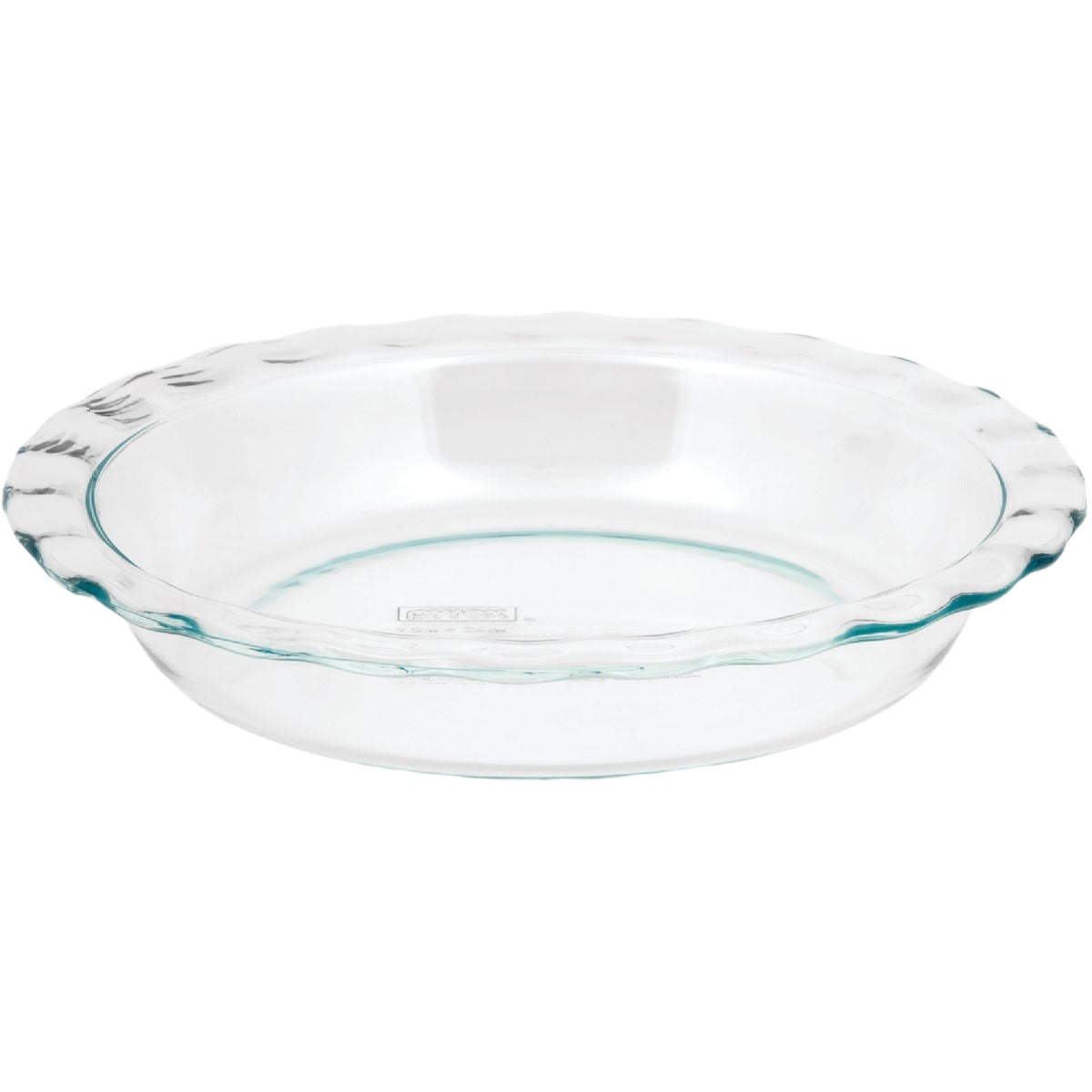 Clear glass pie plate with scalloped edge for even baking and easy handling in kitchenware collections under $50